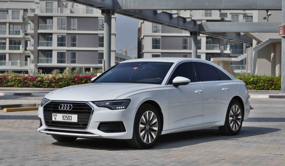 Audi A6 أبيض 2022 تأجير دبي