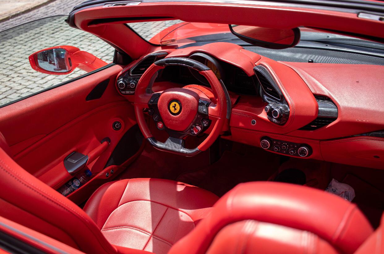 hire Ferrari 488 Spider Convertible RED 2019 in dubai