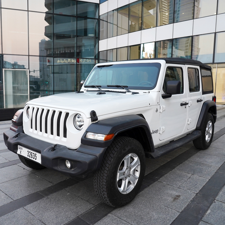 استئجار JEEP WRANGLER  أبيض 2020 فى دبي