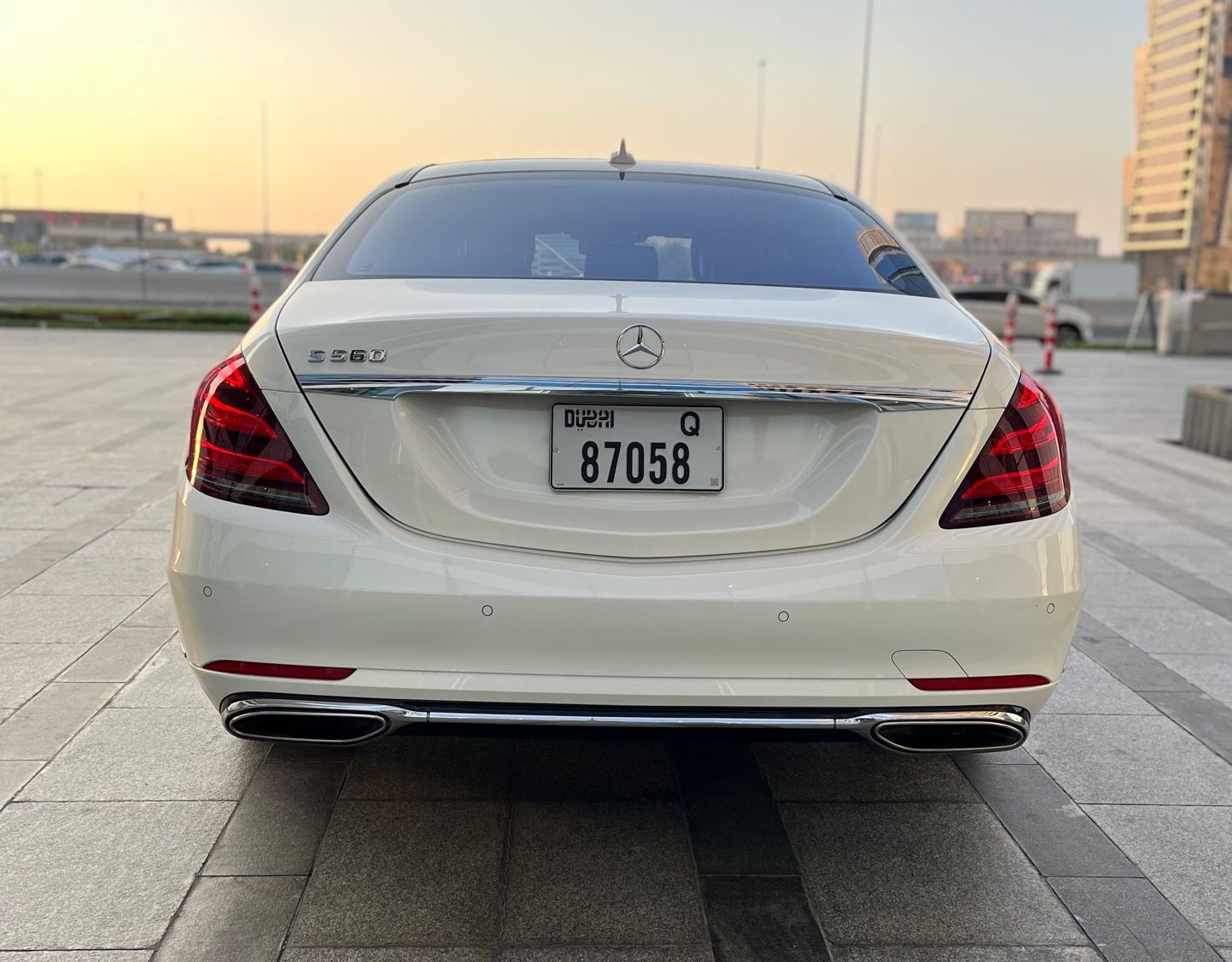 hire MERCEDES BENZ S560 WHITE 2018 in dubai