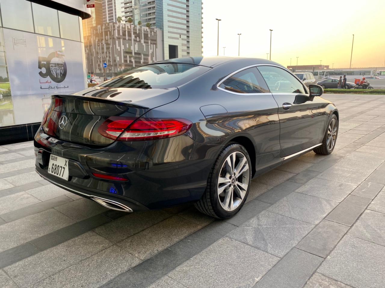 hire MERCEDES BENZ C300 COUPE BLACK 2021 in dubai