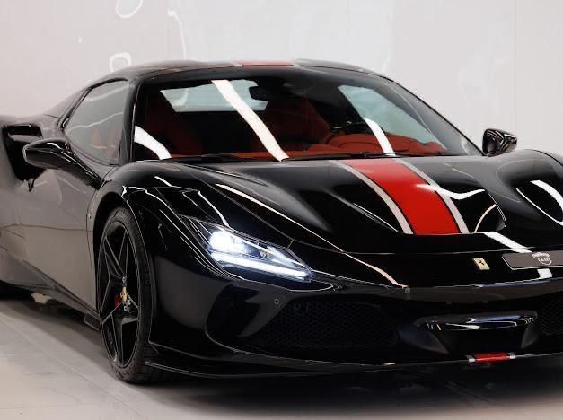 hire Ferrari F8 Tributo Black Best Price  in dubai