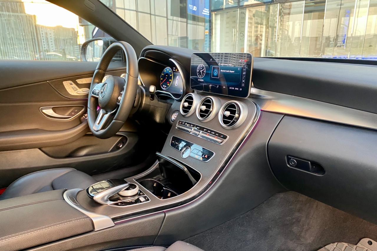 rent MERCEDES BENZ C300 COUPE BLACK 2021 in dubai