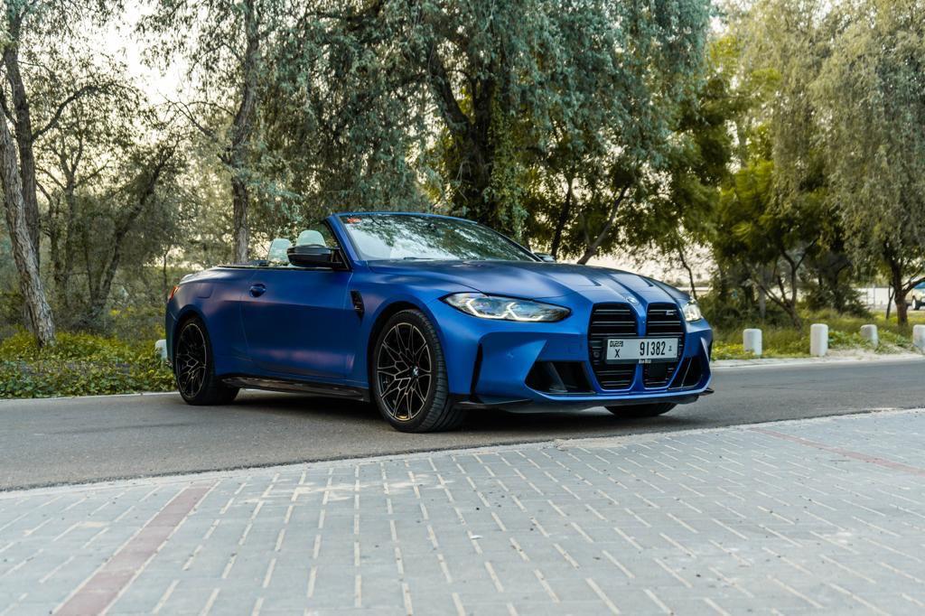 rent Bmw M4 competition convertible BLUE 2023 in dubai