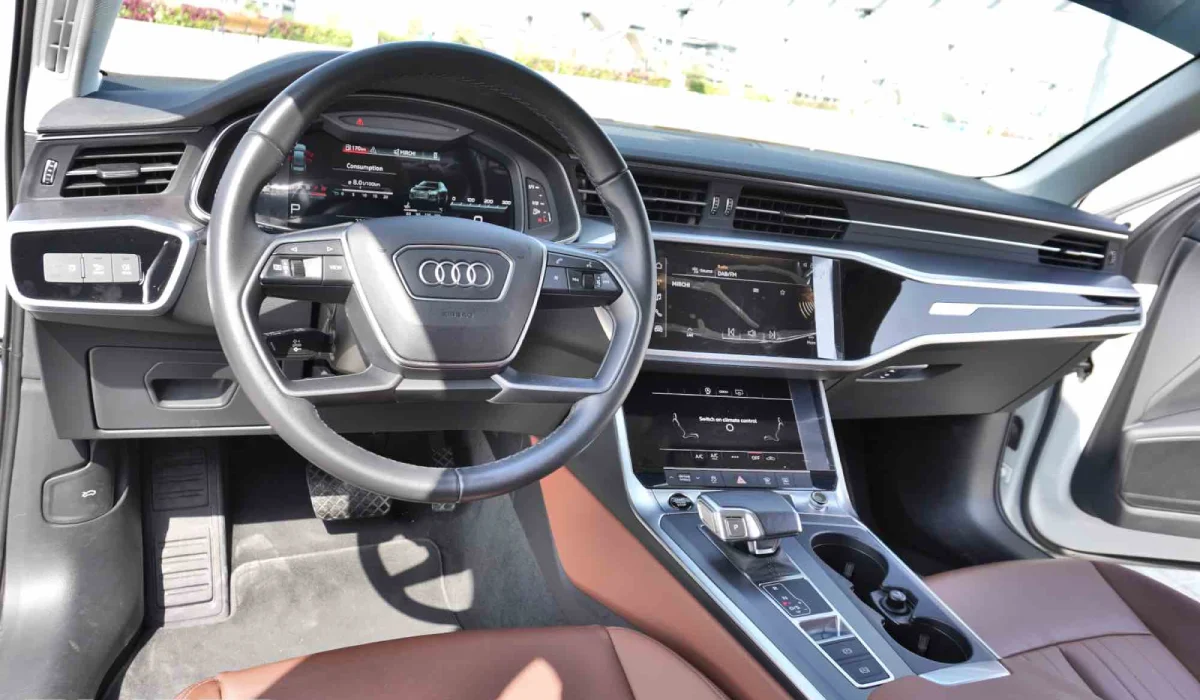 استئجار Audi A6 أبيض 2022 طويلة الأمد في دبي