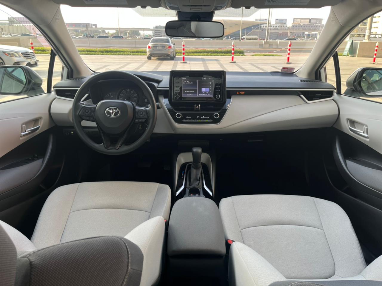rent TOYOTA COROLLA WHITE 2021 long term in dubai