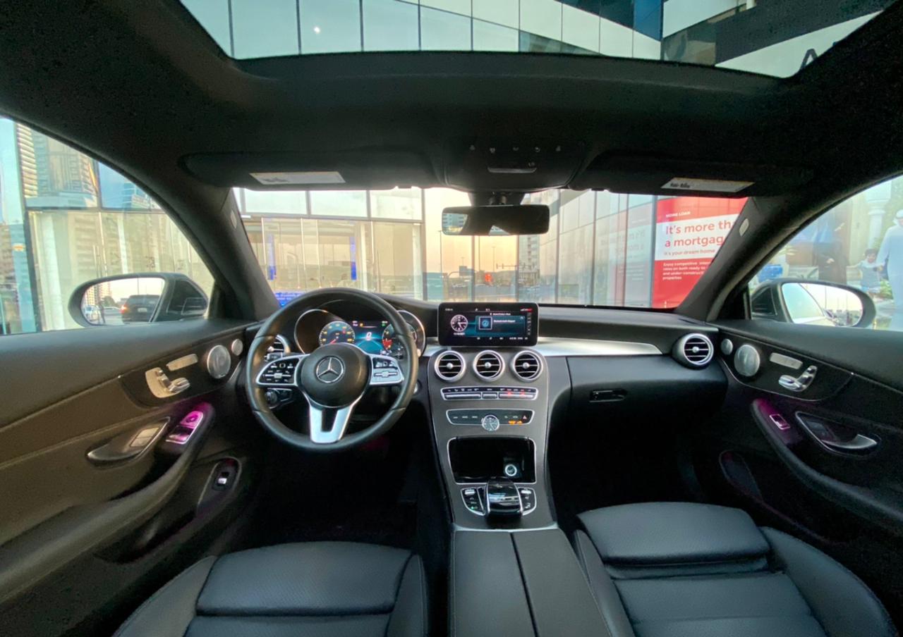 rent MERCEDES BENZ C300 COUPE BLACK 2021 long term in dubai