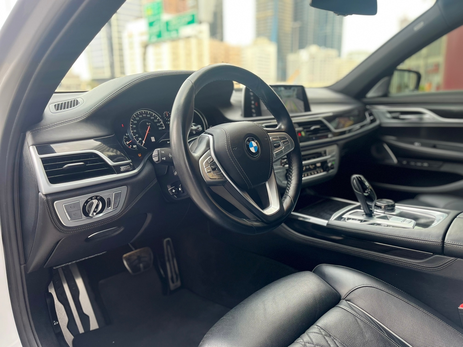 rent BMW 750i WHITE 2019 long term in dubai