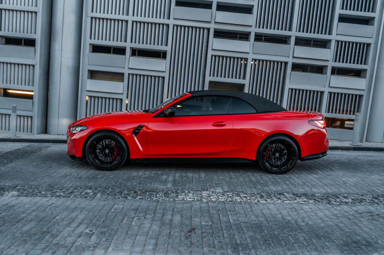 rent Bmw M4 competition convertible RED 2023 long term in dubai