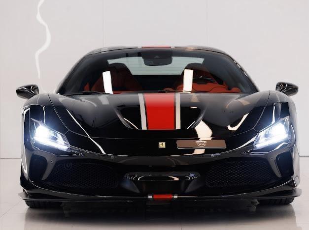 rent Ferrari F8 Tributo Black Best Price  long term in dubai